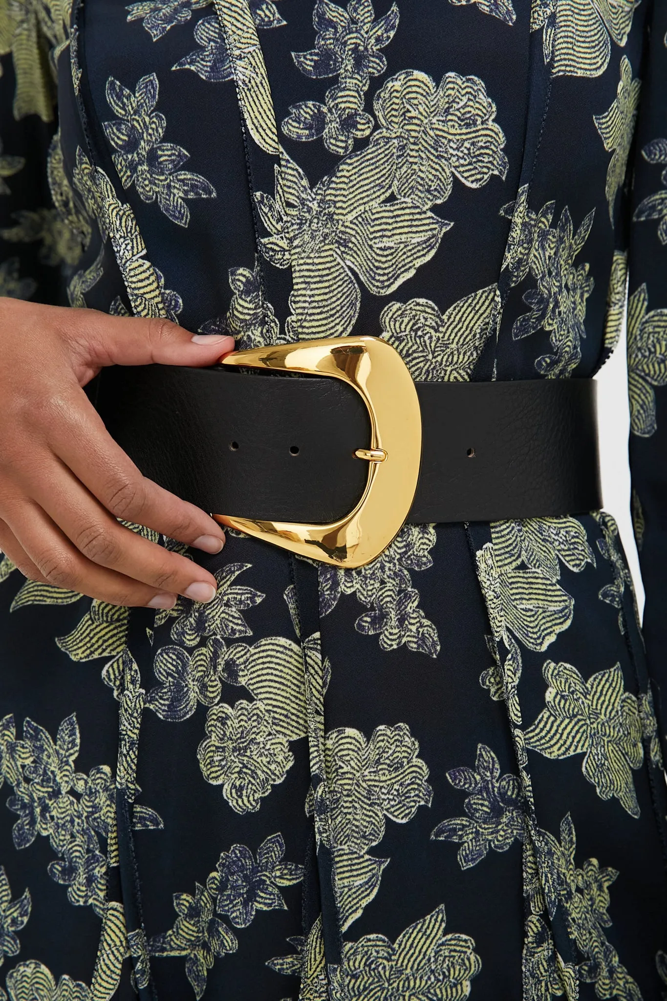 Black and Gold Matilda Napa Belt