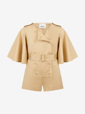 Burberry Girls Logo Print Playsuit