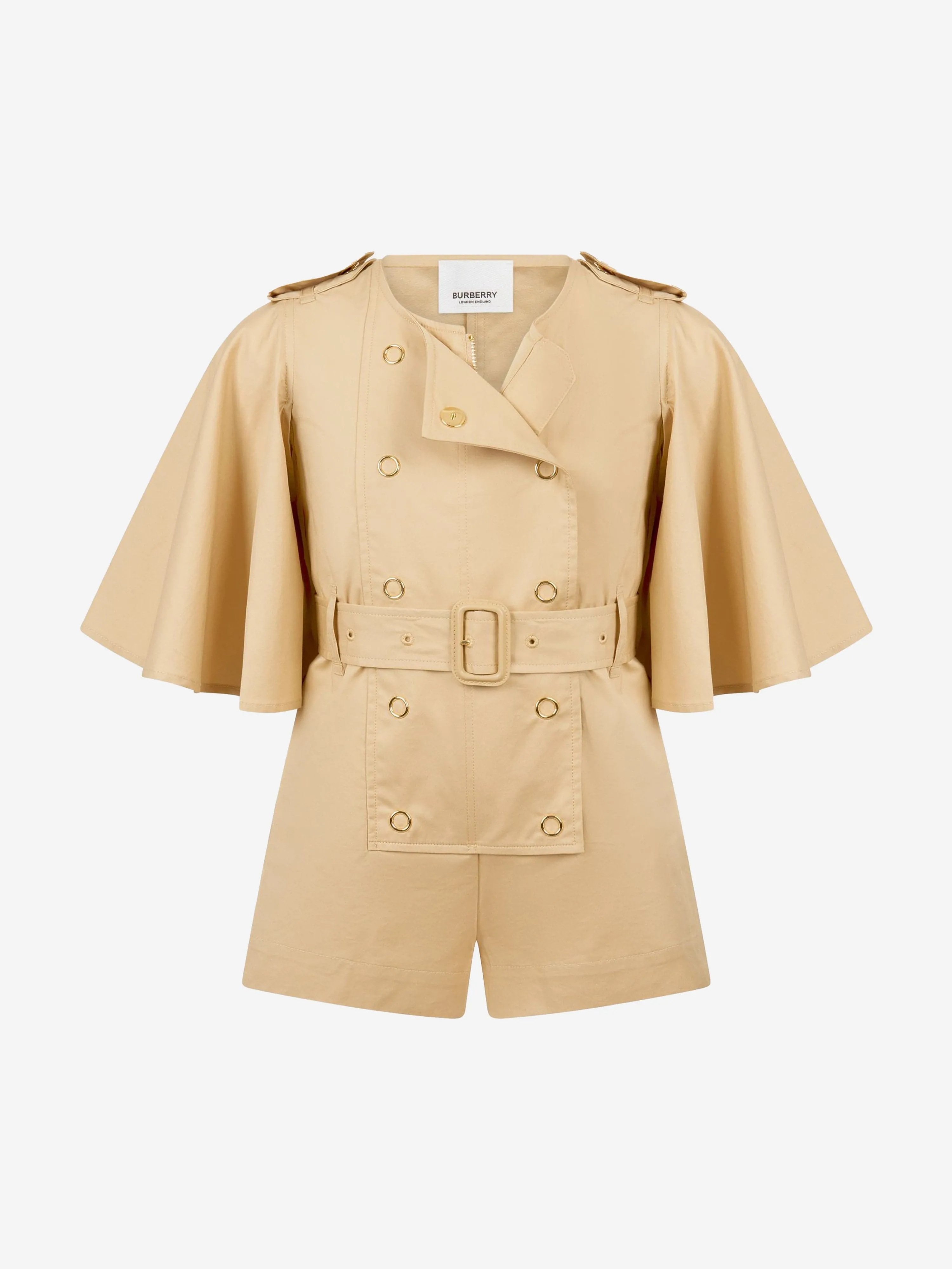Burberry Girls Logo Print Playsuit
