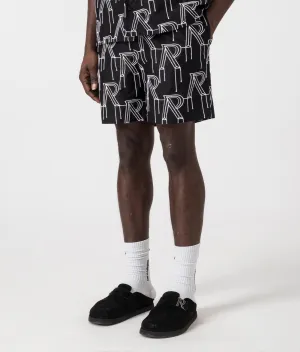 Embroidered Initial Tailored Shorts