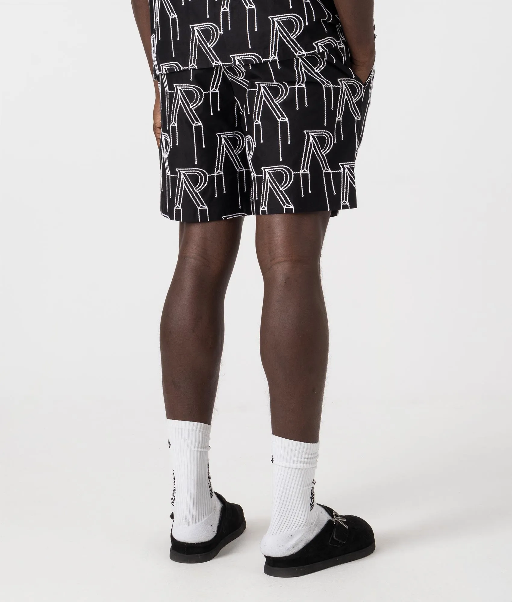 Embroidered Initial Tailored Shorts