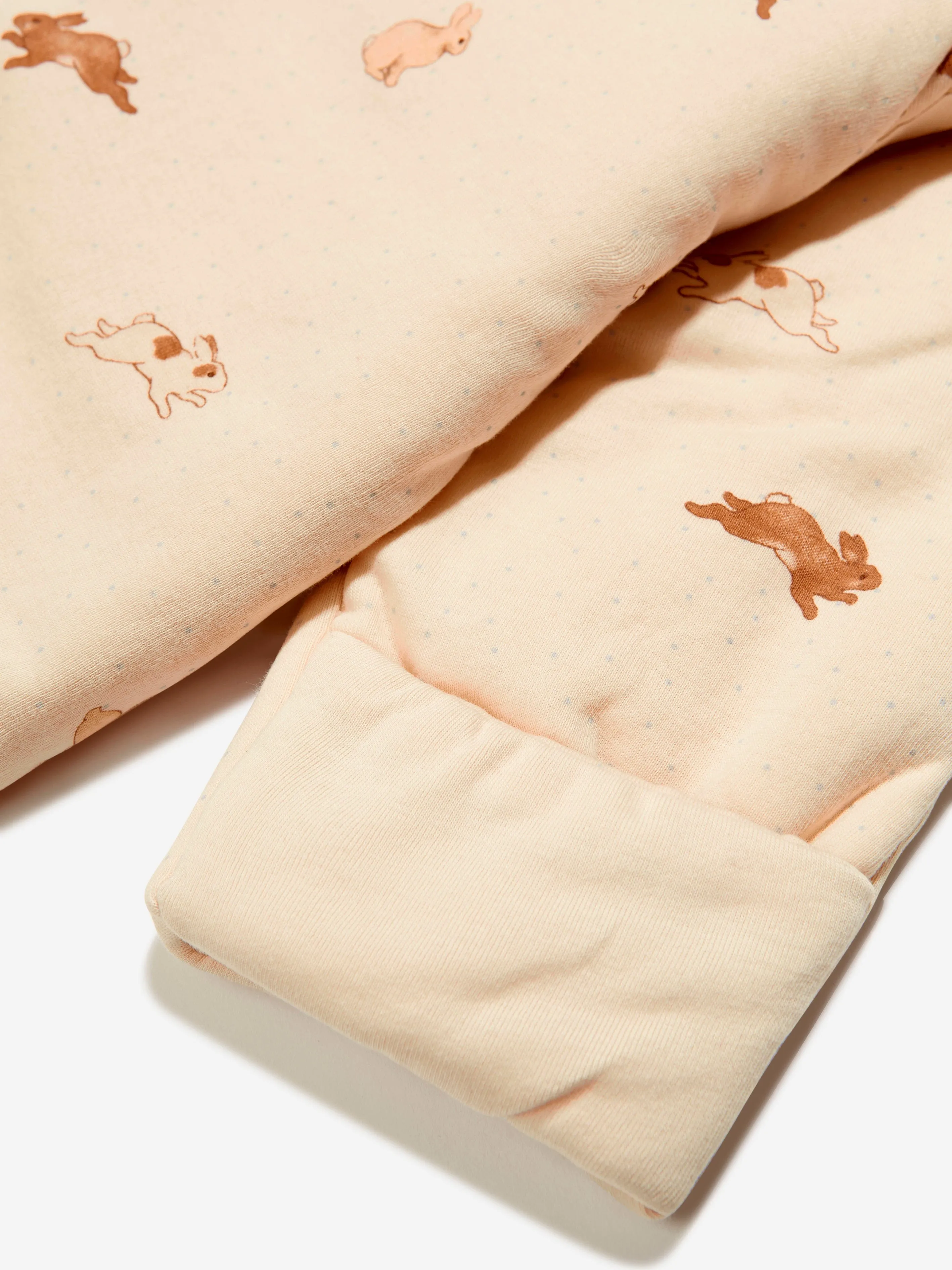 Konges Slojd Baby Girls Organic Cotton Rabbit Onesie With Hood