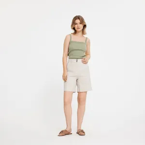 LauraFV Midi Shorts 769 Sand Linen