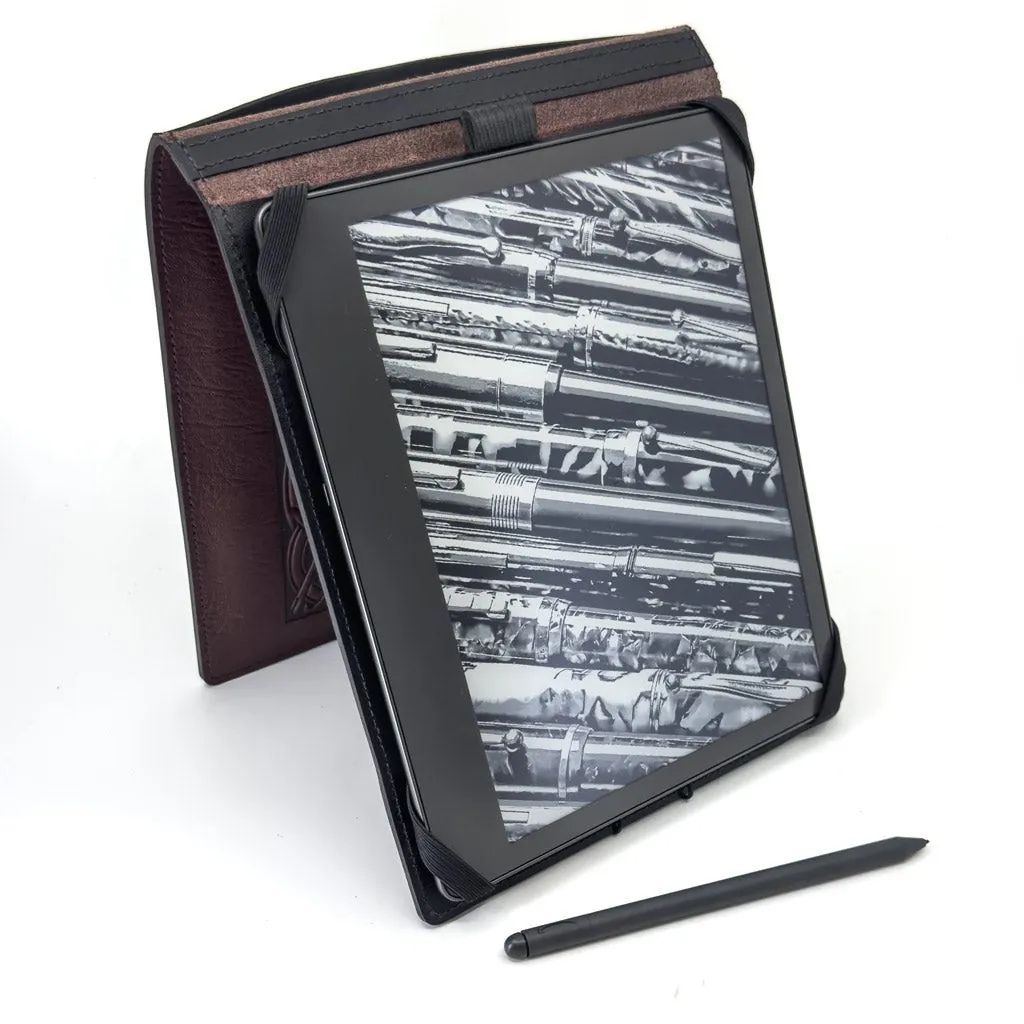 Leather Kindle Scribe Cover, Bold Celtic