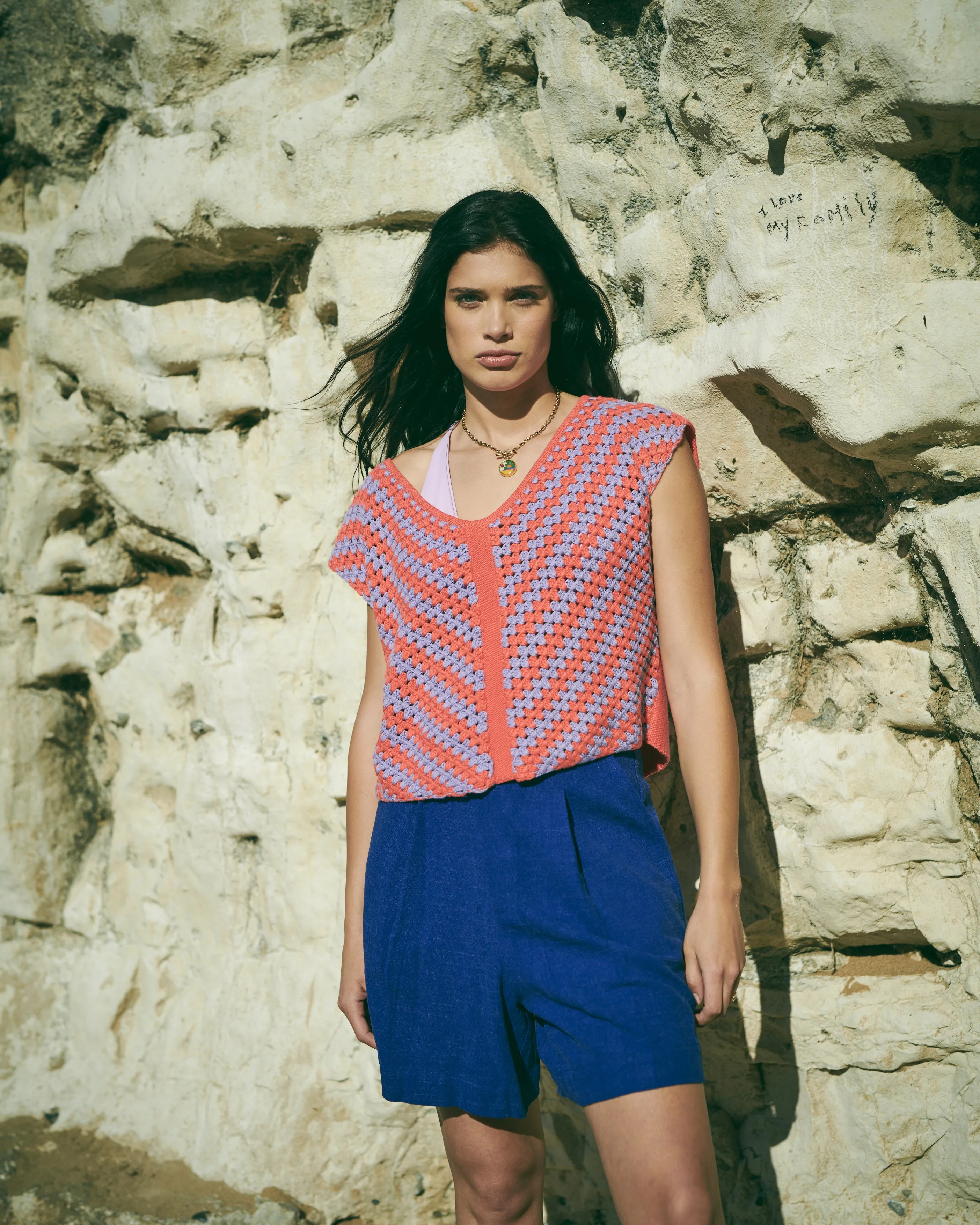 Lowie Linen Viscose Royal Blue Tailored Shorts
