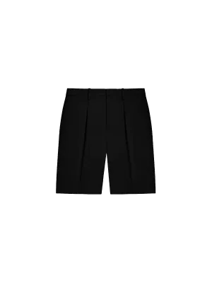Men's Cotton Tailored Shorts—black