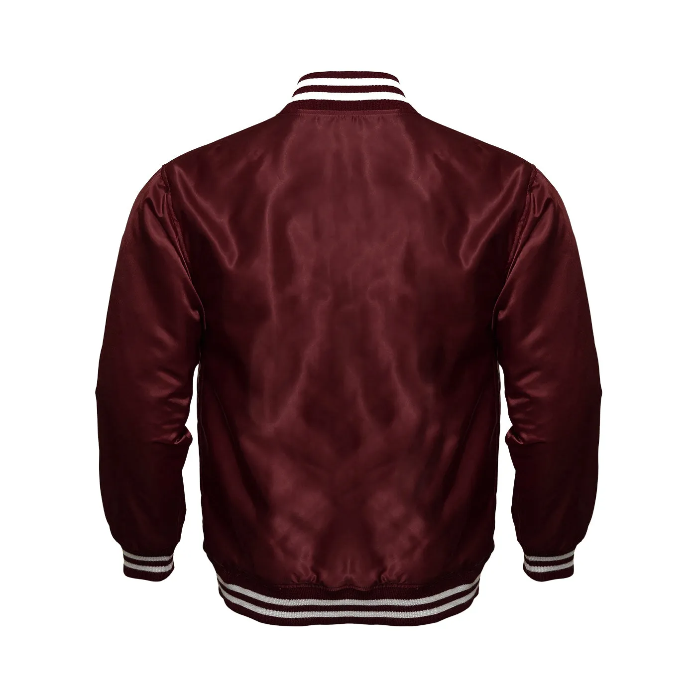 Mens Satin Jacket Maroon