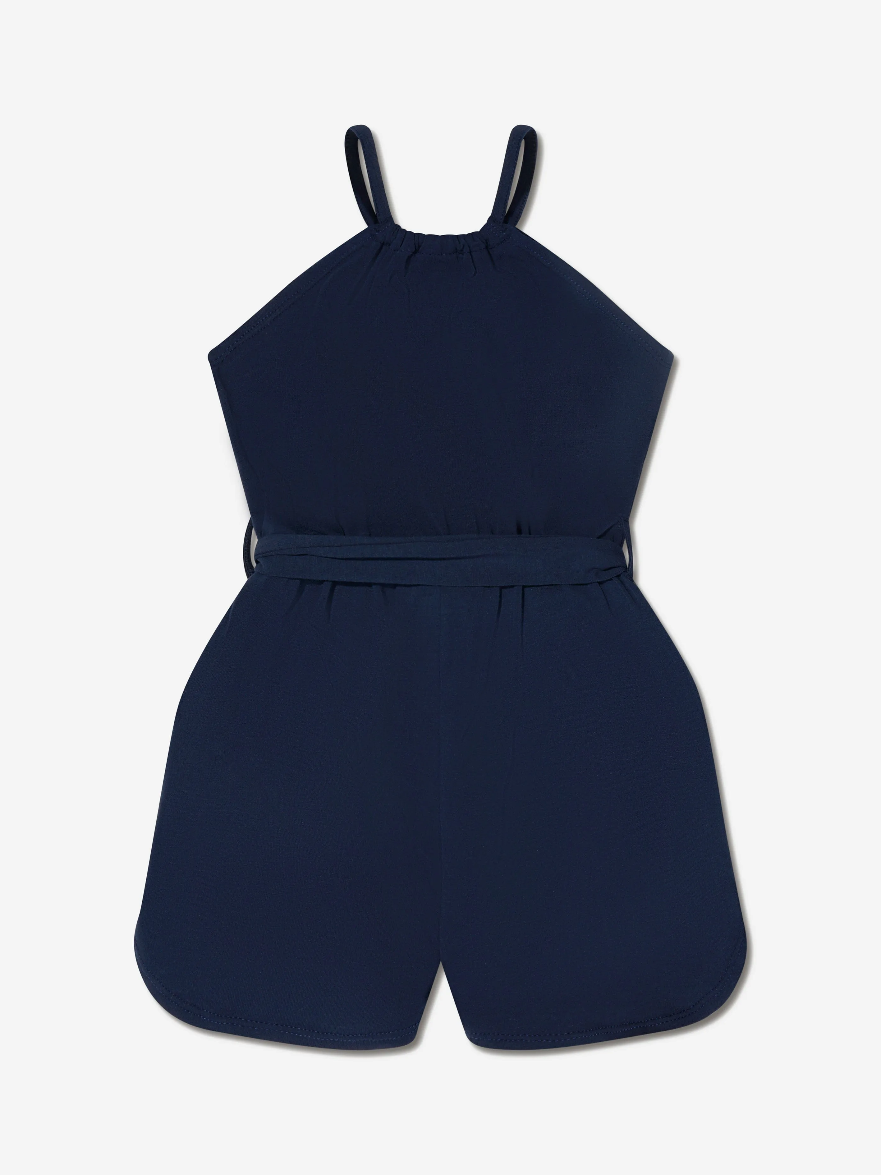 Michael Kors Girls Logo Print Playsuit in Navy