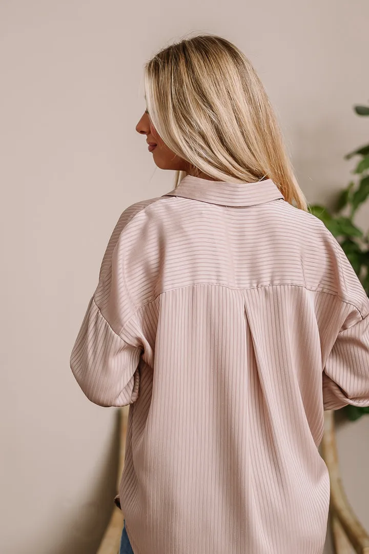 Modern Possibilities Button Up Top | Taupe