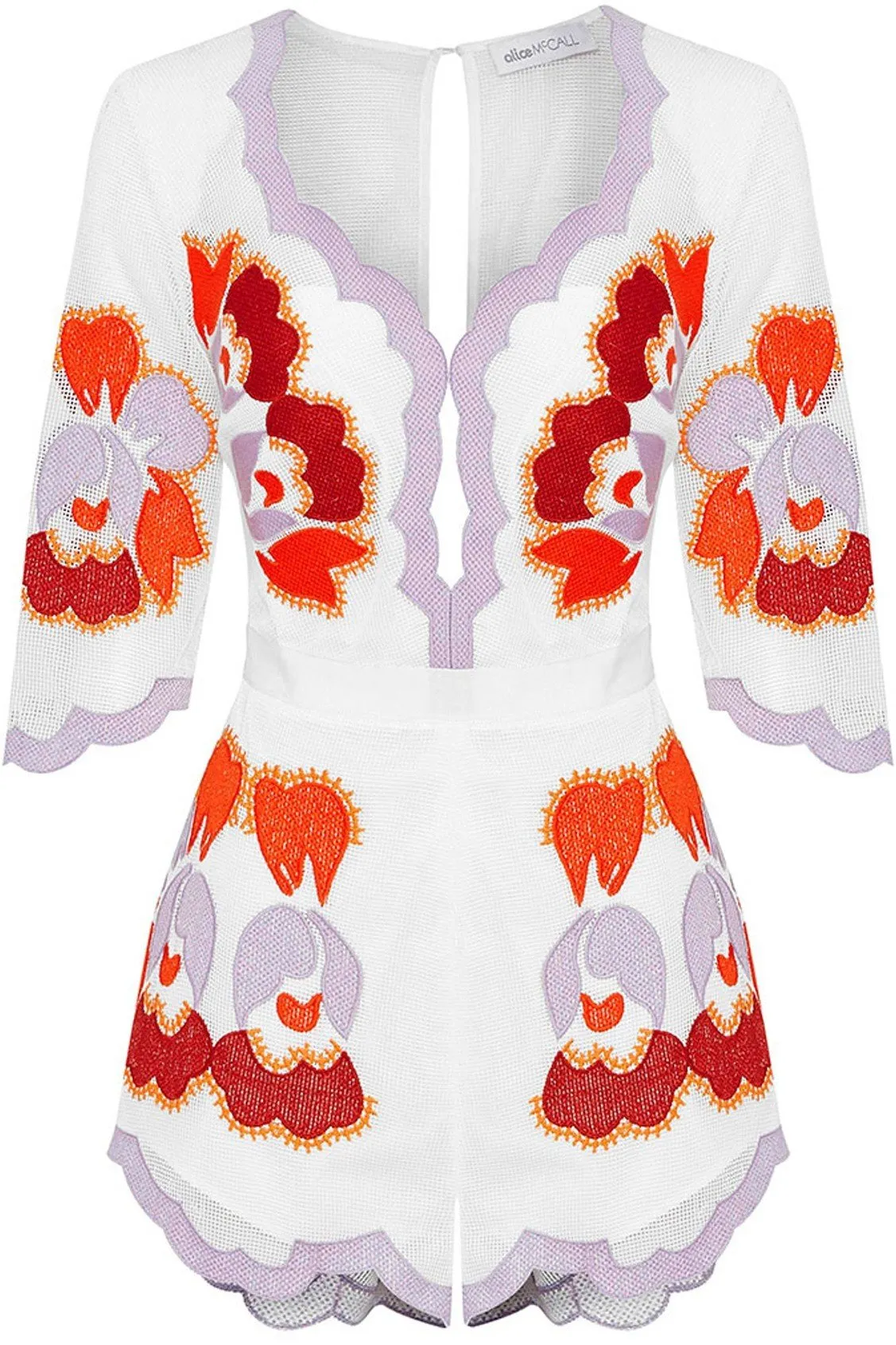 'Never Ever' Embroidered Romper