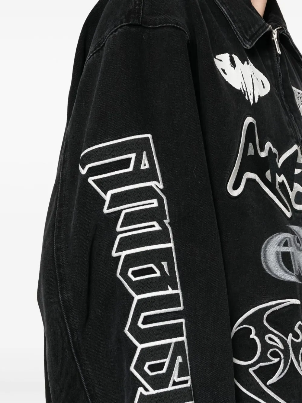 Patch Denim Bomber