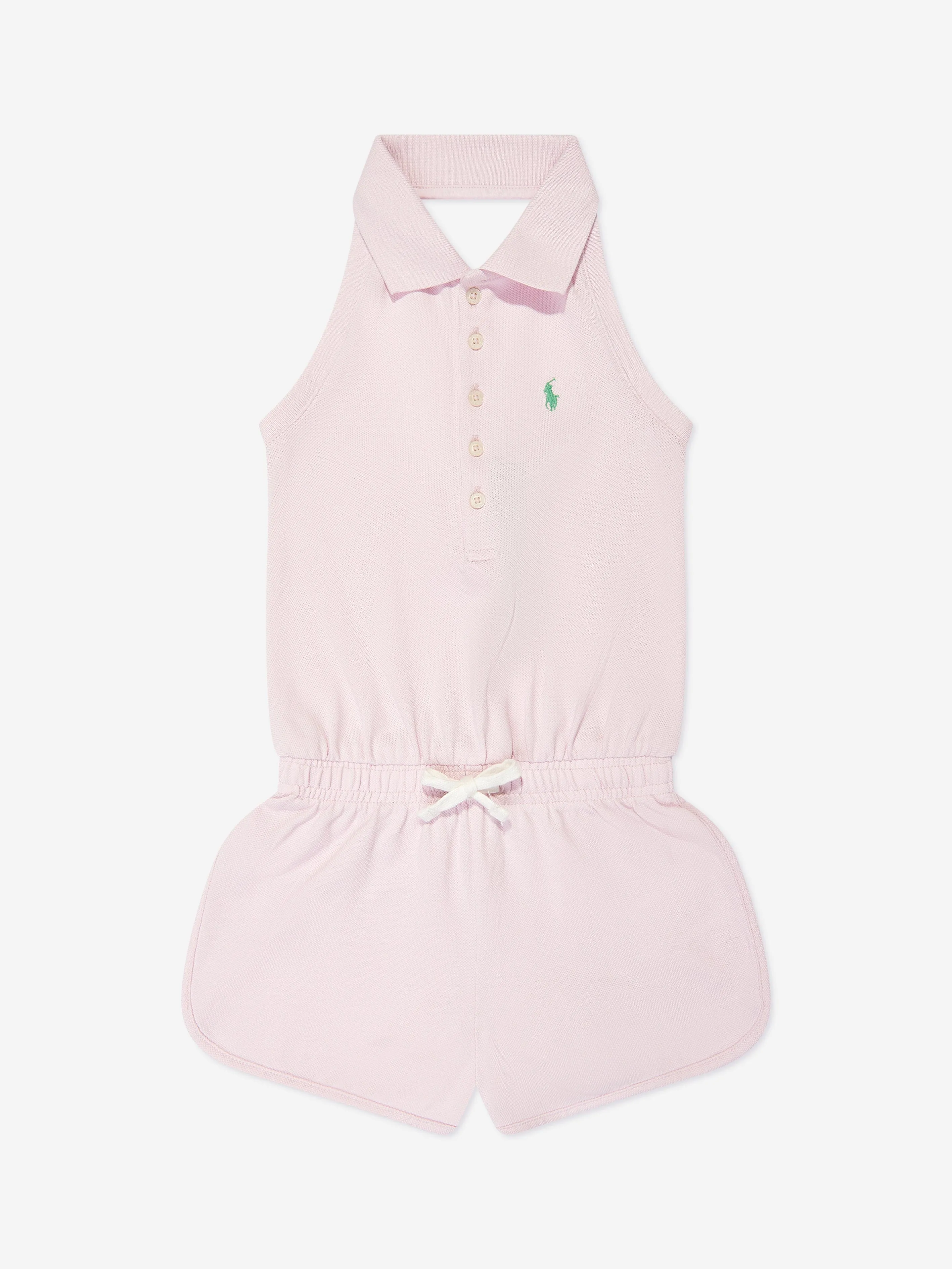 Ralph Lauren Girls Halterneck Playsuit in Pink
