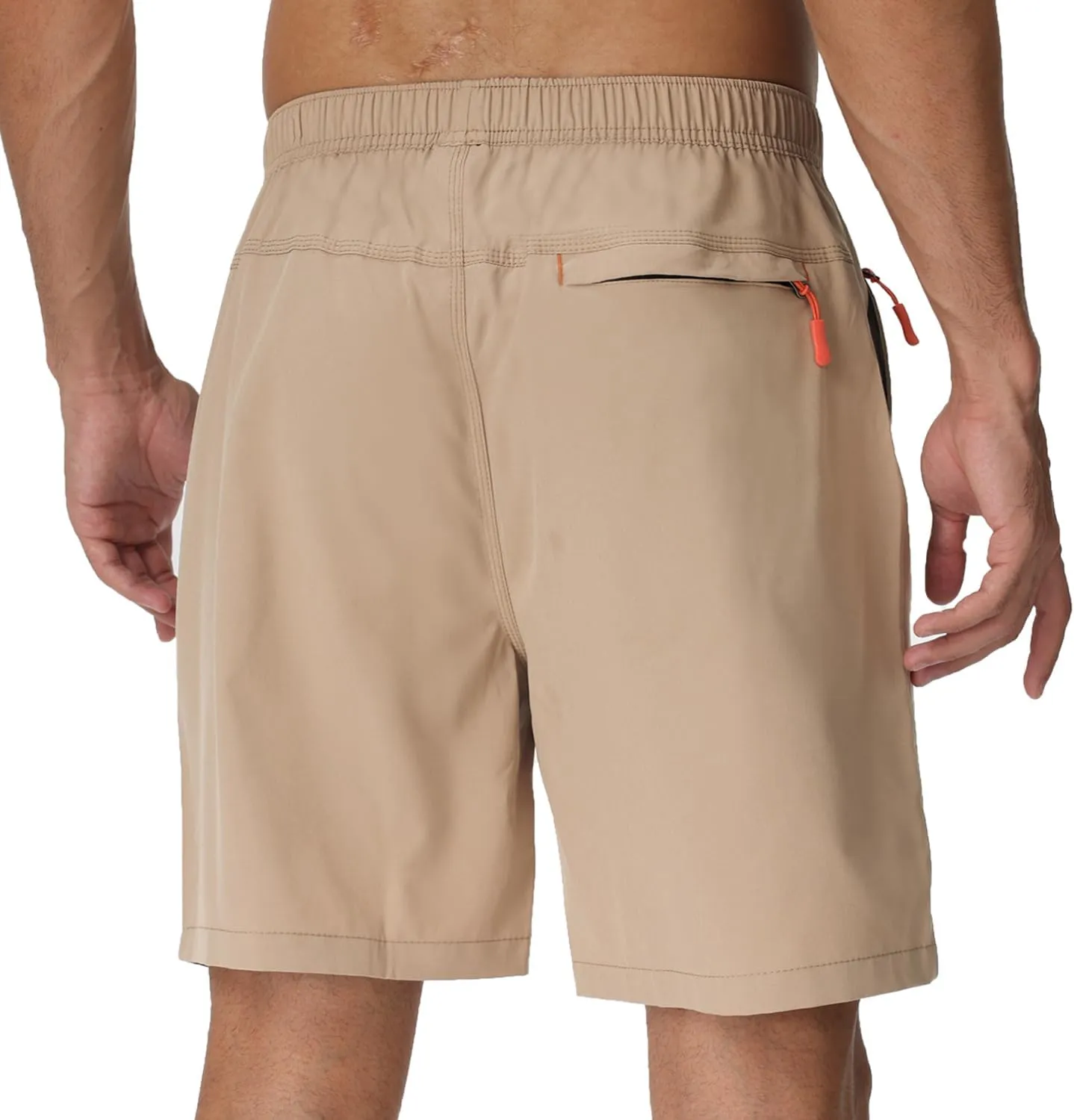 Rapoo Men's Athletic Shorts 7 Inch Inseam Water Resistant Lightweight Quick Dry Workout Shorts with Zipper Pockets