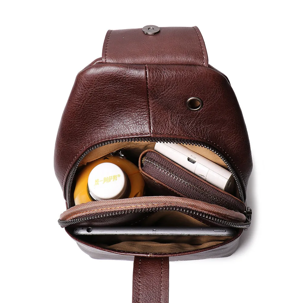 Retro Casaul Leather Chest Pack Bags L9040