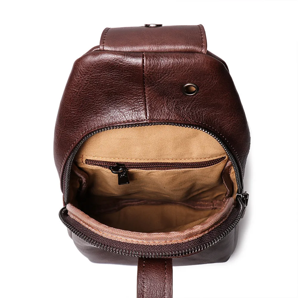 Retro Casaul Leather Chest Pack Bags L9040