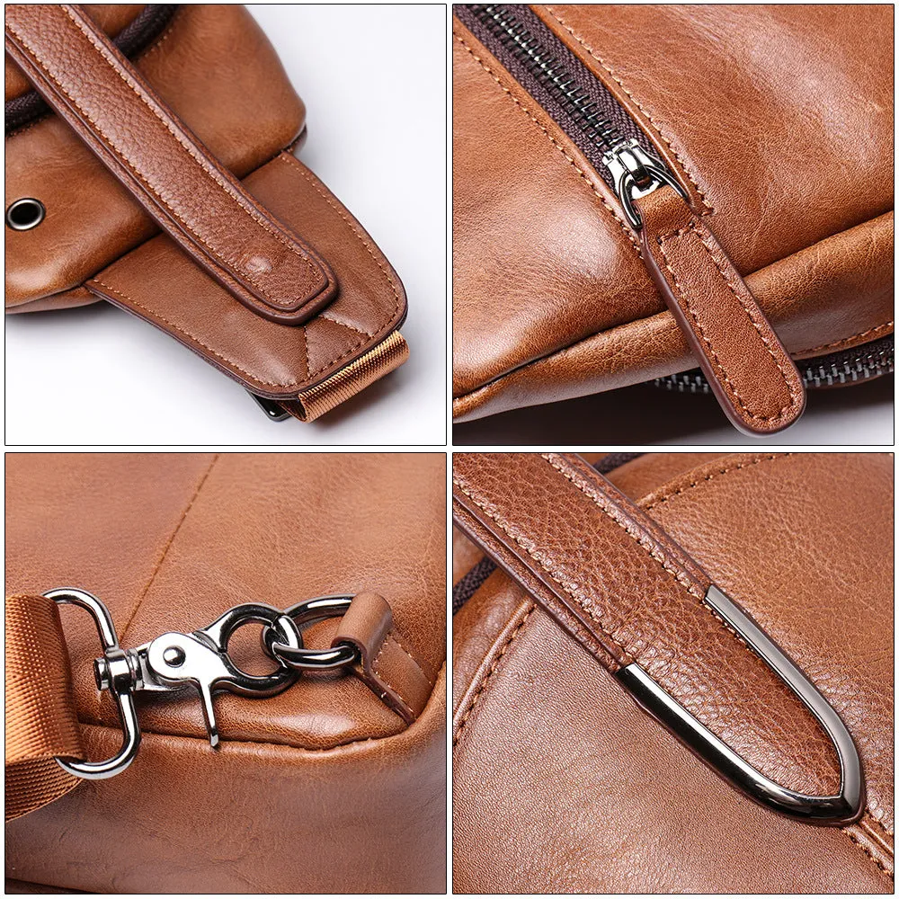 Retro Casaul Leather Chest Pack Bags L9040