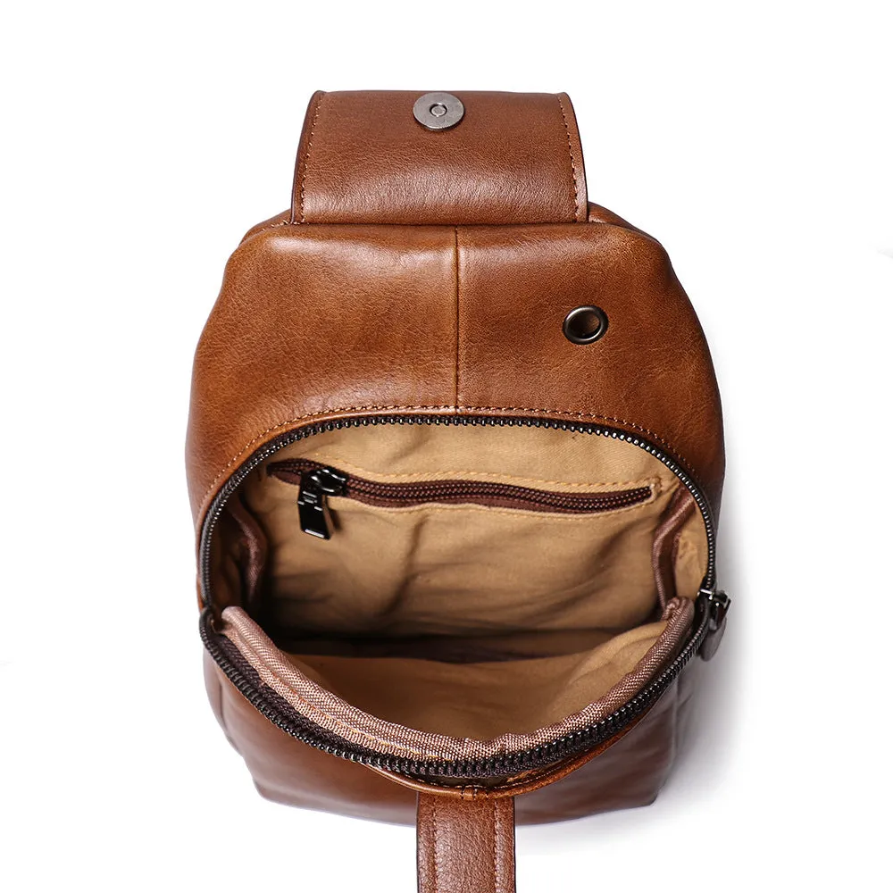 Retro Casaul Leather Chest Pack Bags L9040