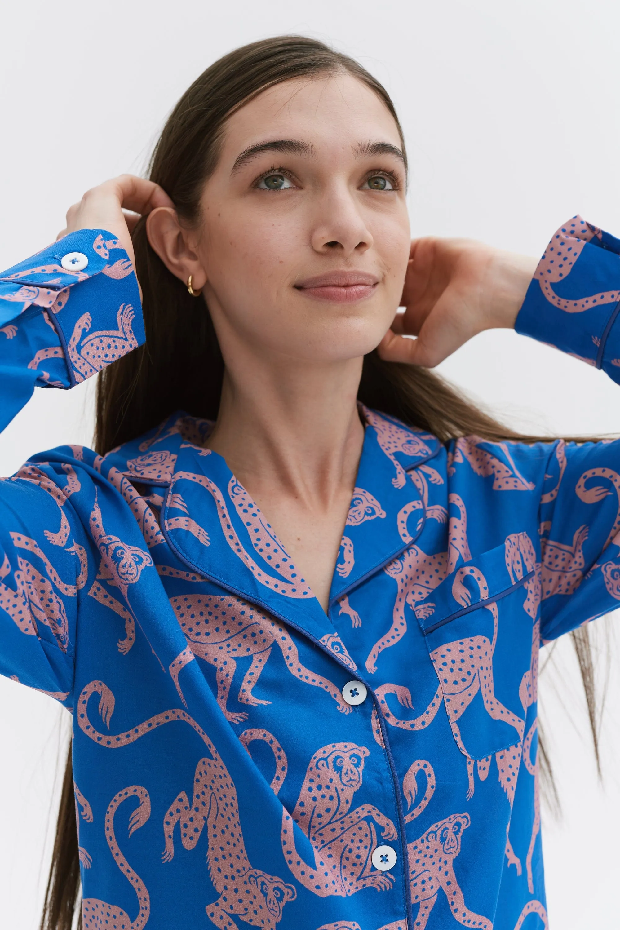 Signature Pyjama Set Chango Print Blue/Pink