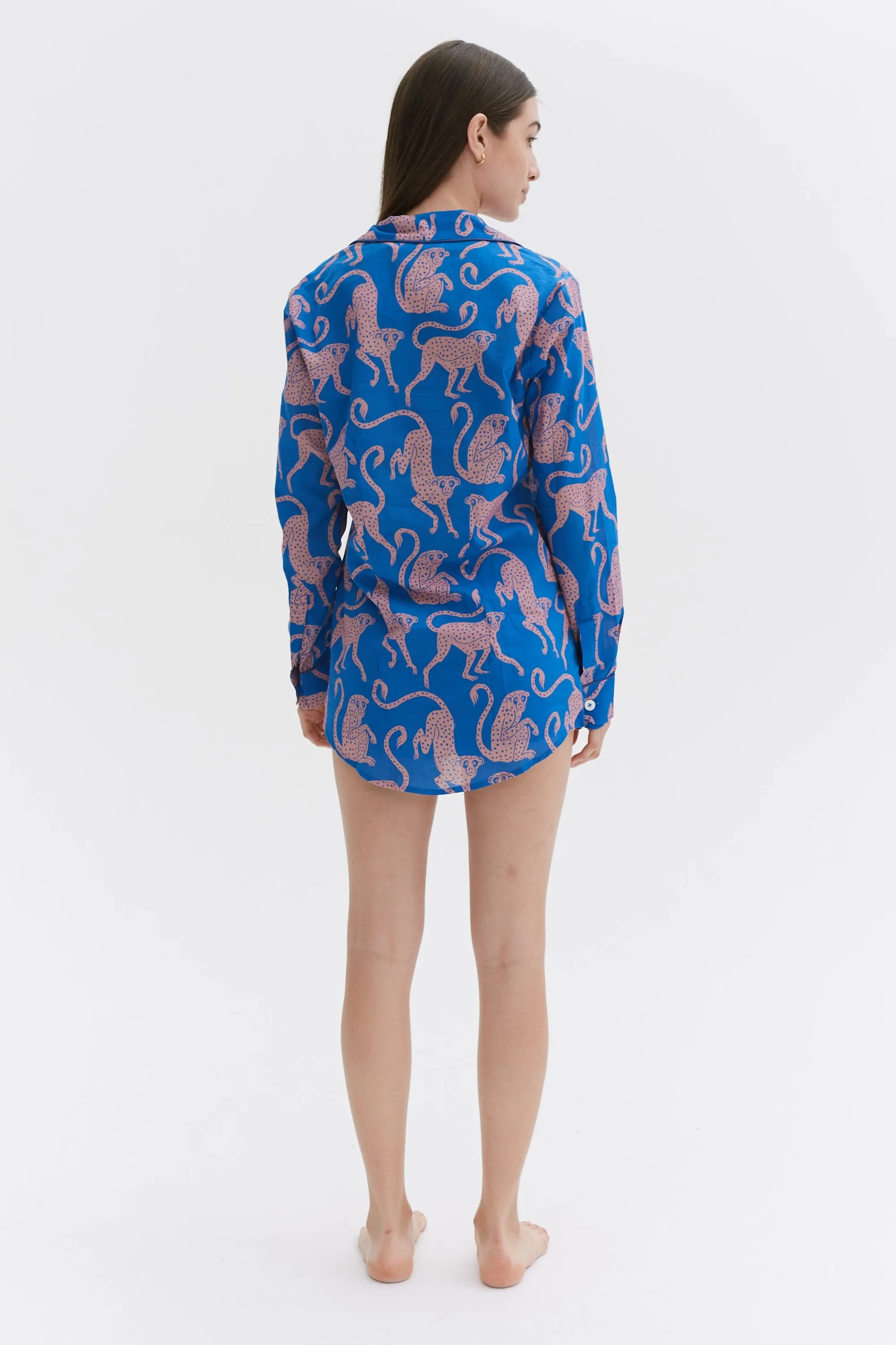 Signature Pyjama Set Chango Print Blue/Pink