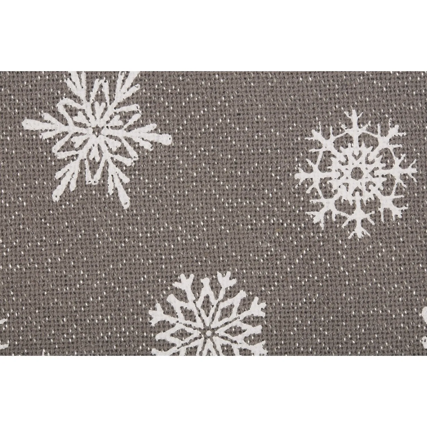 Snowflake Burlap Grey Tree Skirt 48"