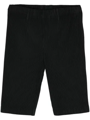 SS24 Tailored Pleats Shorts - Black