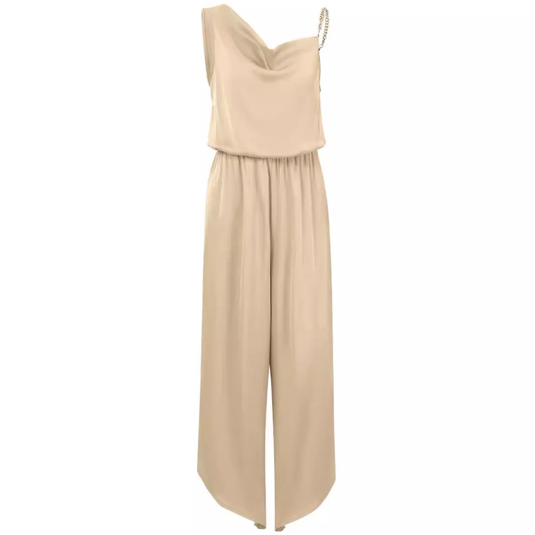 Strap Cinched Waist Wide Leg Jumpsuit