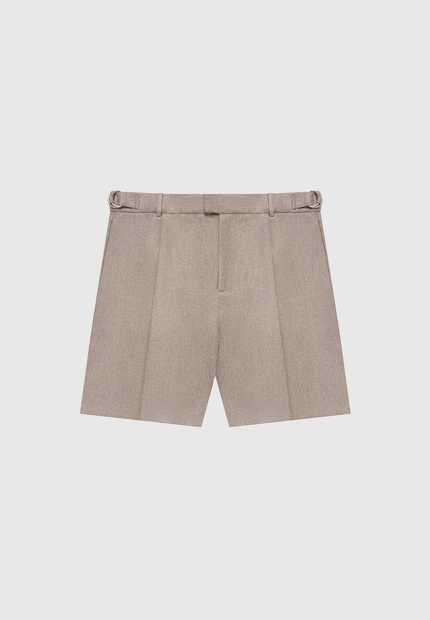 Textured Tailored Shorts - Taupe