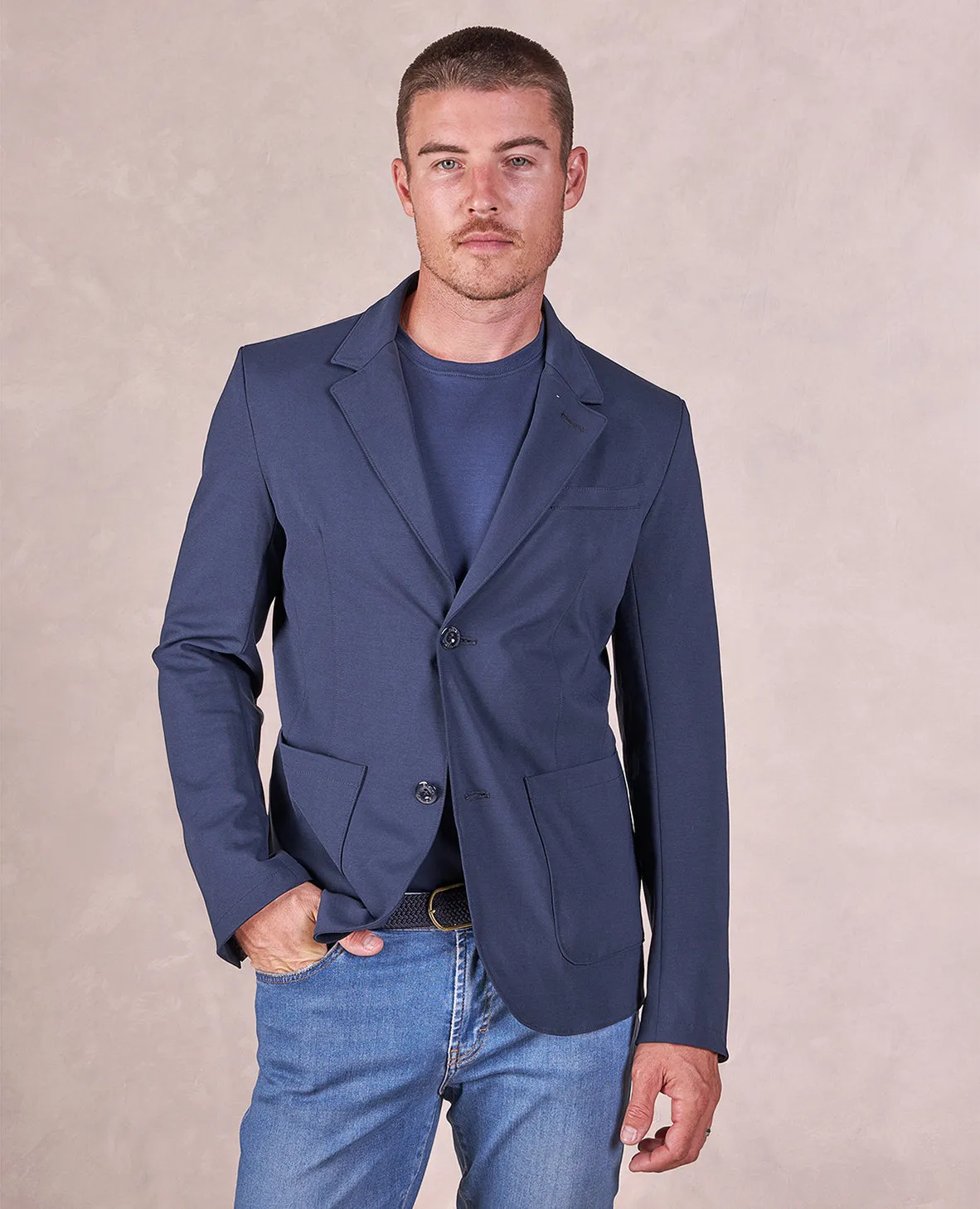 The Chase - Techy Soft Jacket w/Removable Hoodie - Navy