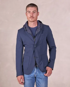 The Chase - Techy Soft Jacket w/Removable Hoodie - Navy