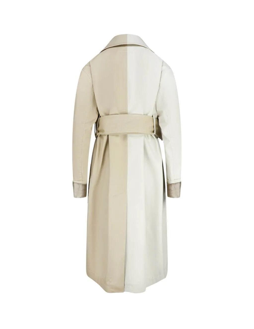 Two-Tone Belted Trench