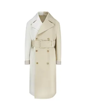 Two-Tone Belted Trench
