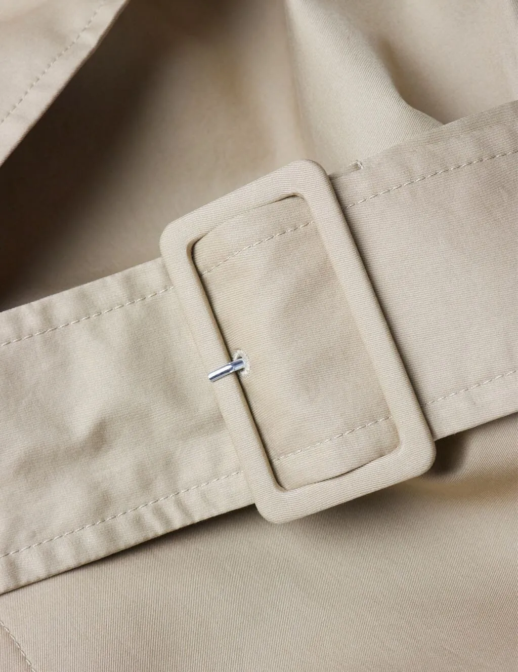 Two-Tone Belted Trench