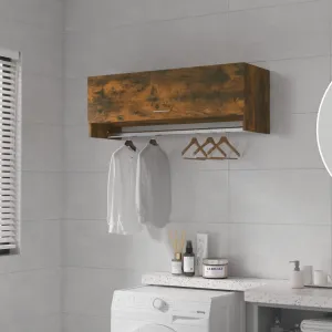 vidaXL Wardrobe Smoked Oak 100x32.5x35 cm Engineered Wood