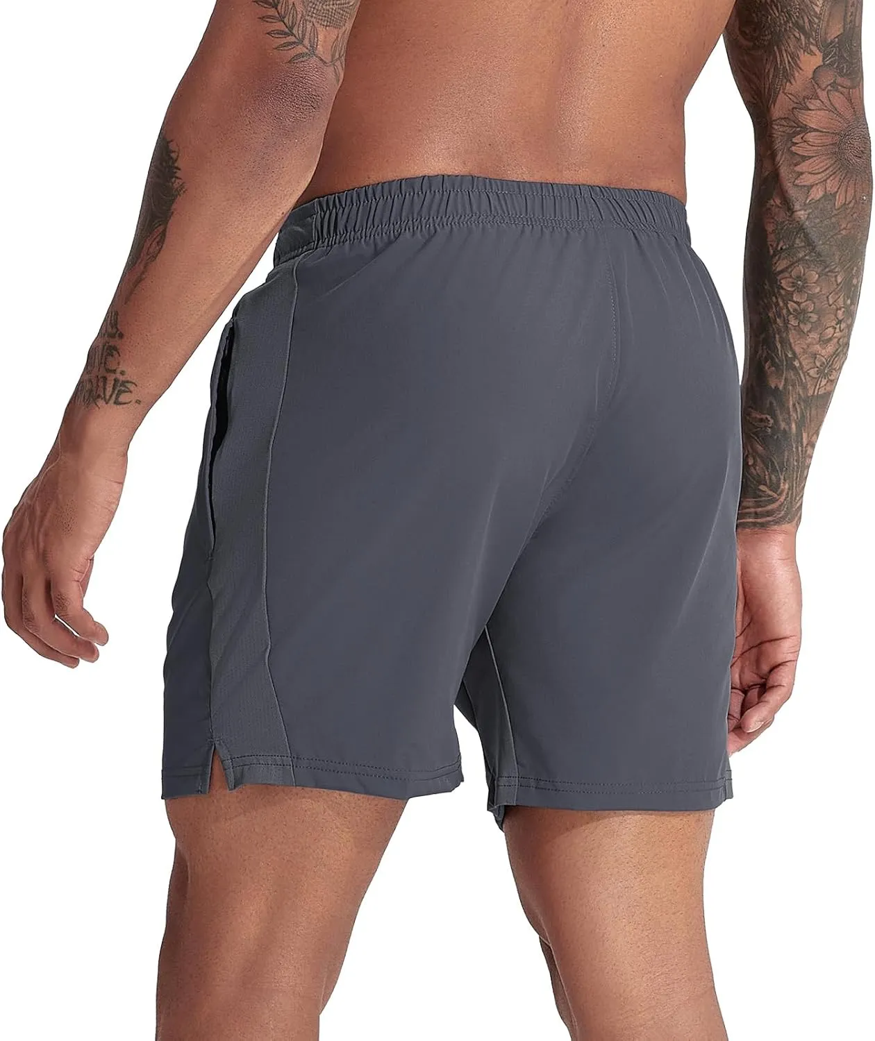 VPOS 2 Pack Men's Athletic Shorts 7 Inch Inseam, Mens Workout Shorts Lightweight Quick Dry Gym Running Shorts for Men