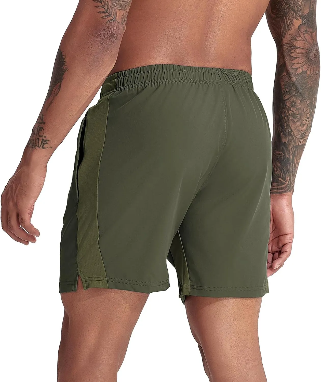 VPOS 2 Pack Men's Athletic Shorts 7 Inch Inseam, Mens Workout Shorts Lightweight Quick Dry Gym Running Shorts for Men