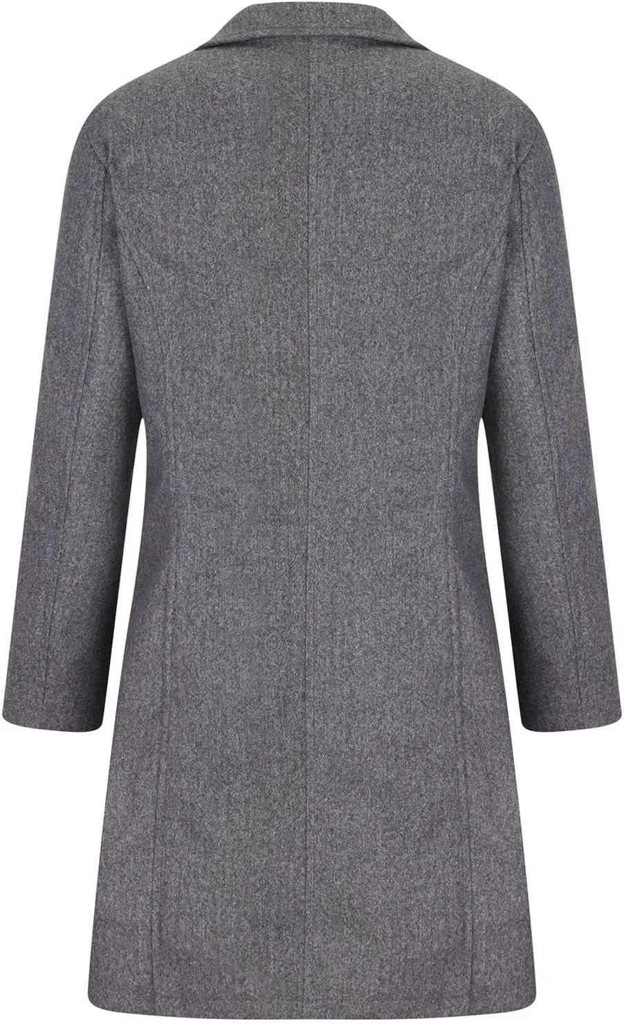 Winter Long Pea Coats for Women Wool Blend Stand Collar Single Breasted Jackets 2024 Casual Peacoat Overcoats