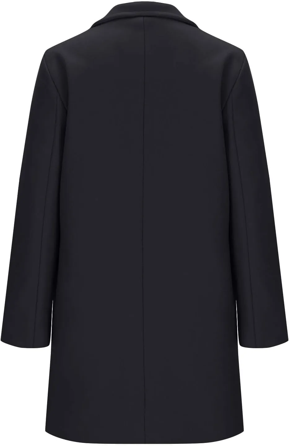 Women Winter Wool Blend Mid-Long Coat Notch Single -Breasted Lapel Jacket Outwear Ladies Warm Solid Thicken Overcoat