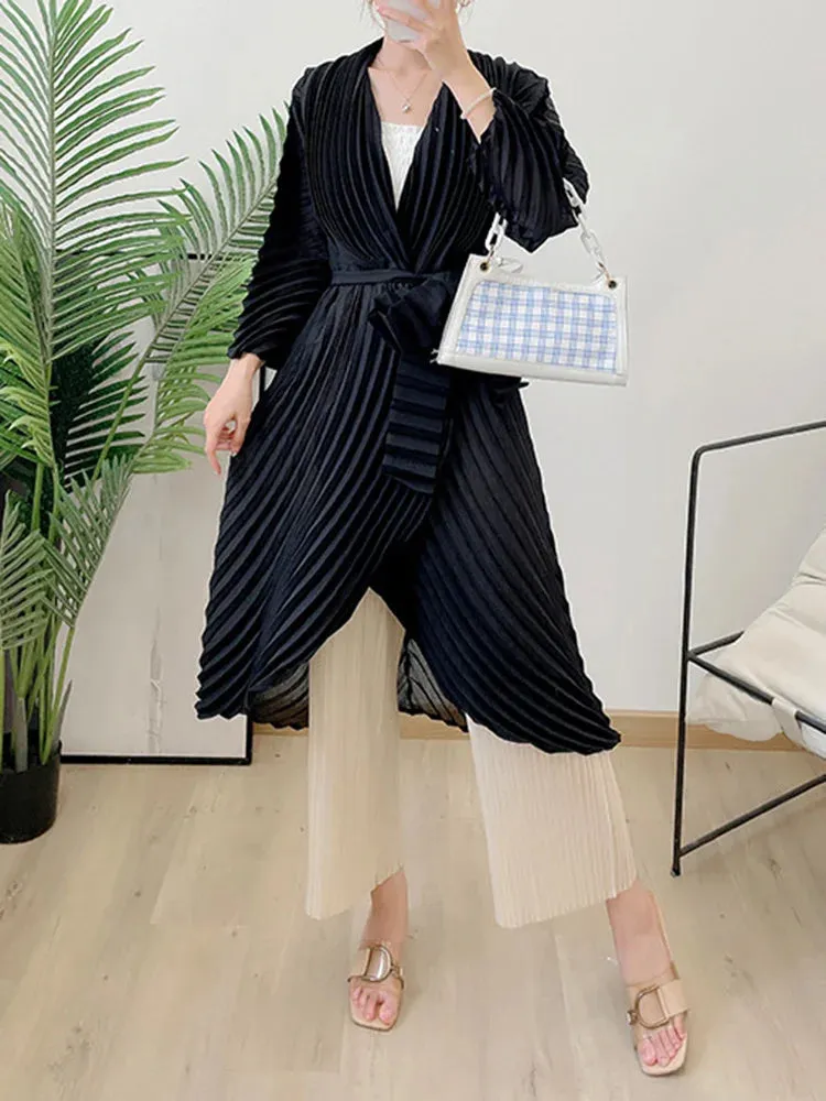 Women's Elegant Pleated Japanese Style Coat