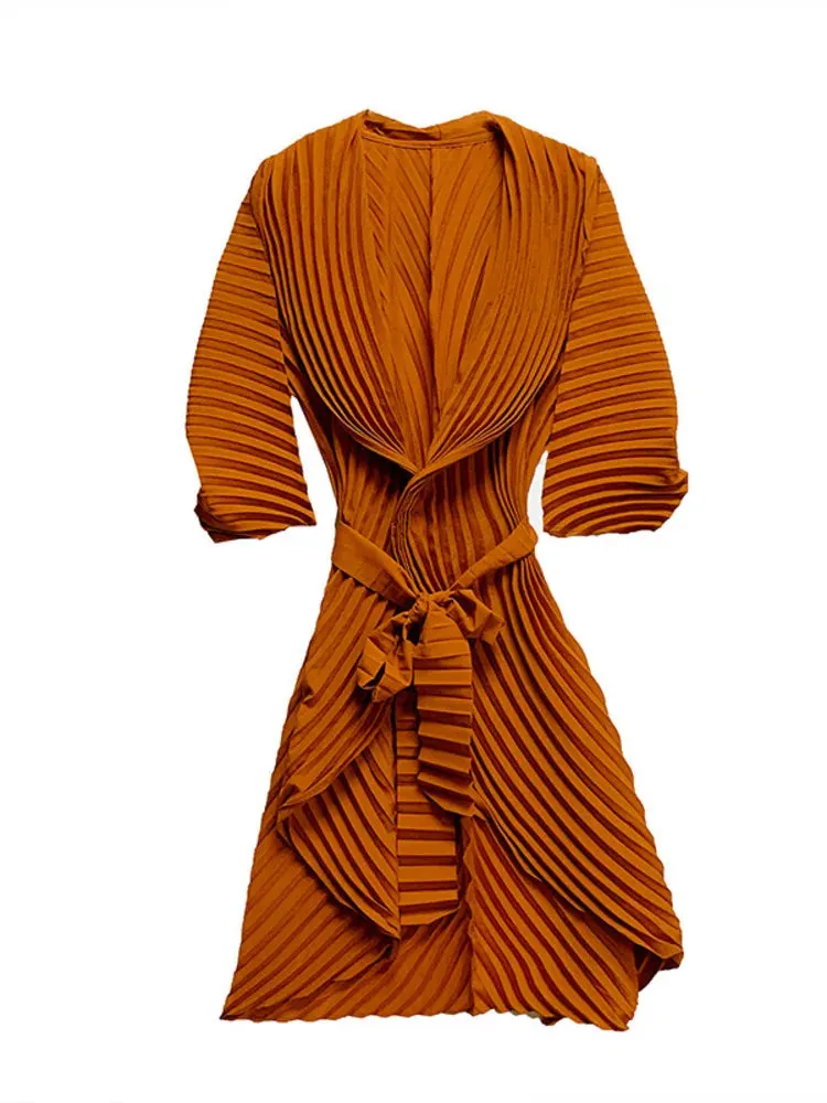 Women's Elegant Pleated Japanese Style Coat