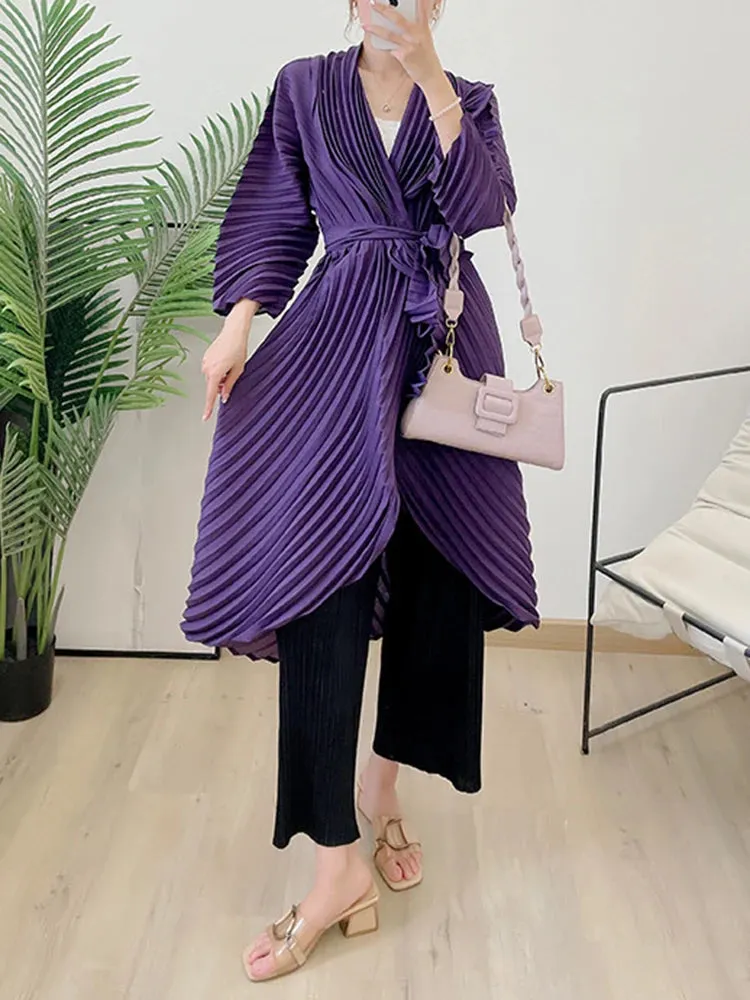 Women's Elegant Pleated Japanese Style Coat