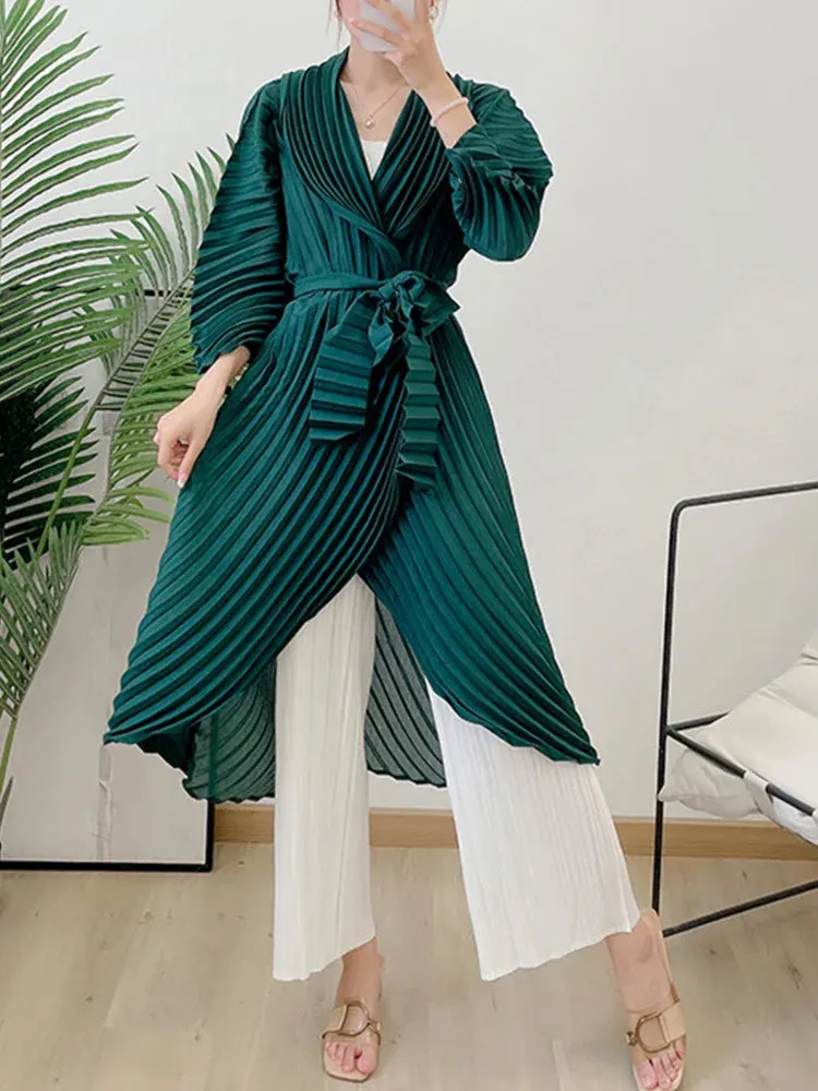 Women's Elegant Pleated Japanese Style Coat
