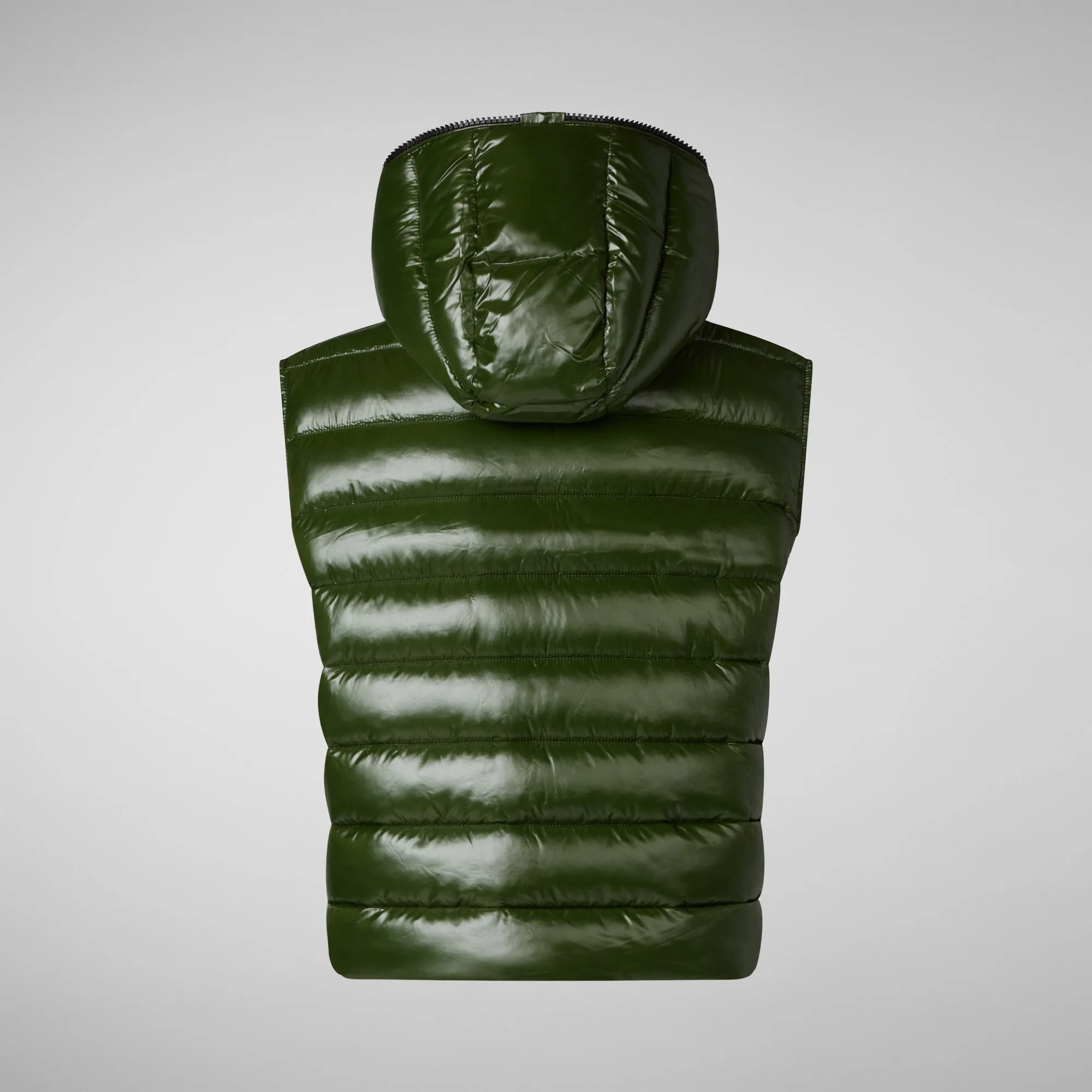 Women's hooded vest Romina in pine green