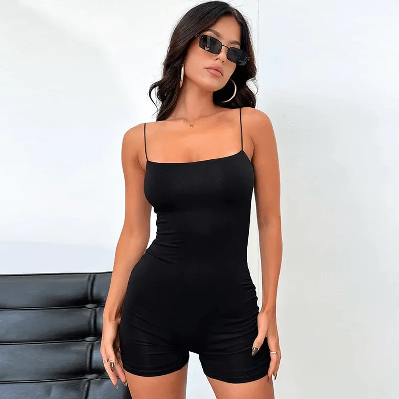 Women's Tight Sexy Short Jumpsuit with Straps - SF1047