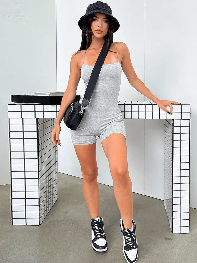 Women's Tight Sexy Short Jumpsuit with Straps - SF1047