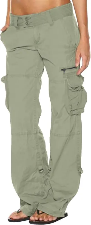 XUNRYAN Cargo Pants Women Baggy Low Waist Parachute Pants Running Joggers with Pockets Streetwear 2023 Fall Fashion Clothes