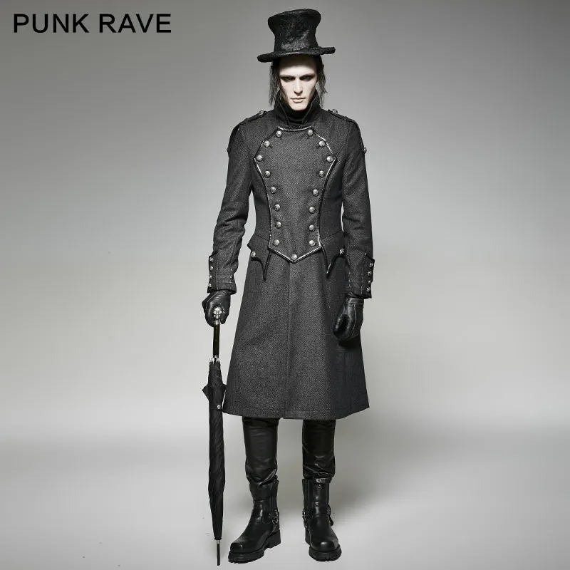Y-704 Vintage Long Gothic Trench Coats For Men