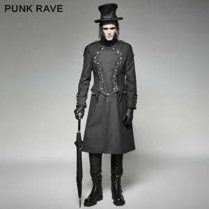 Y-704 Vintage Long Gothic Trench Coats For Men